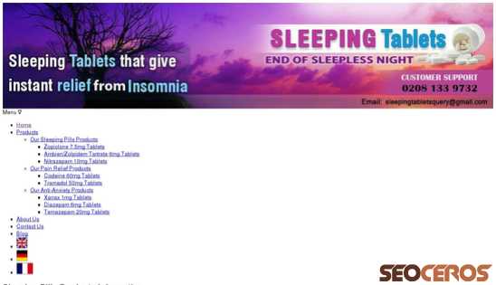 sleepingtablets.com desktop preview