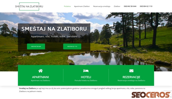 smestajnazlatiboru.co.rs desktop náhľad obrázku