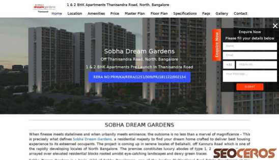 sobhadreamgardens.ind.in desktop preview