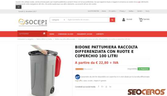 socepi.it/Home/tabid/39/p/Bidone-pattumiera-raccolta-differenziata-con-ruote-e-coperchio-100-litri/ProductID/316/CategoryID/7/Default.aspx desktop előnézeti kép