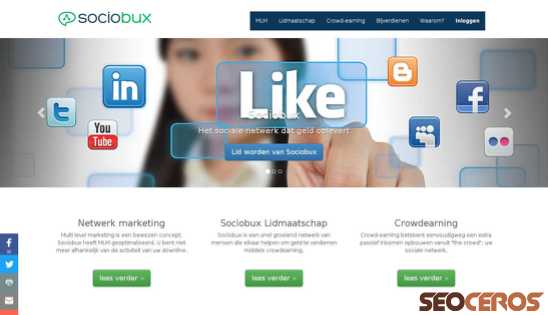sociobux.nl desktop náhled obrázku