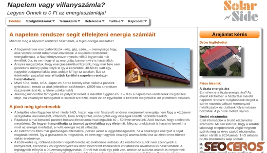solarside.hu desktop náhled obrázku