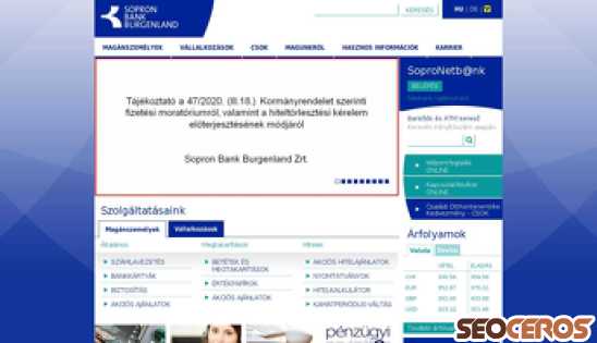 sopronbank.hu desktop previzualizare