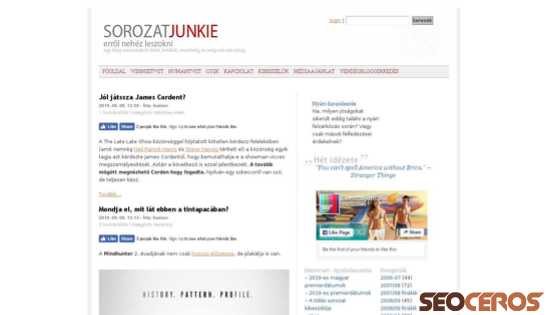sorozatjunkie.hu desktop náhled obrázku