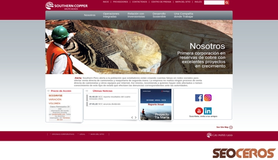 southernperu.com desktop előnézeti kép