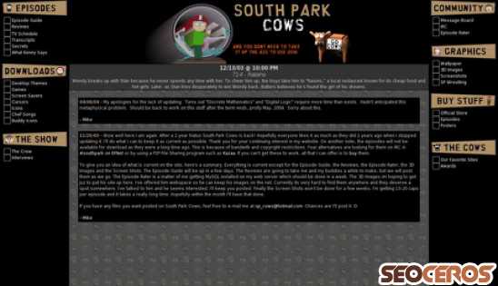 southparkcows.com desktop előnézeti kép