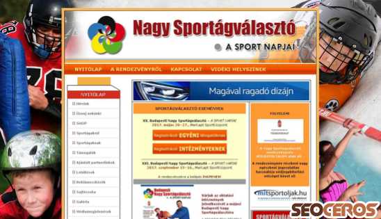 sportagvalaszto.hu desktop förhandsvisning