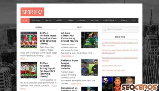sportekz.com desktop előnézeti kép