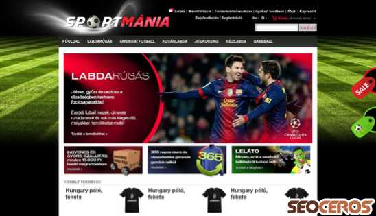 sportmania.hu desktop előnézeti kép