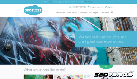spotless.co.uk desktop Vorschau