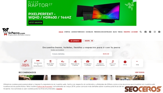 srperro.com desktop előnézeti kép