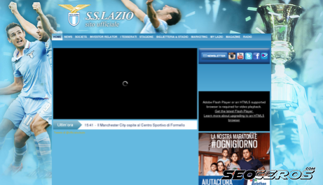 sslazio.it desktop előnézeti kép