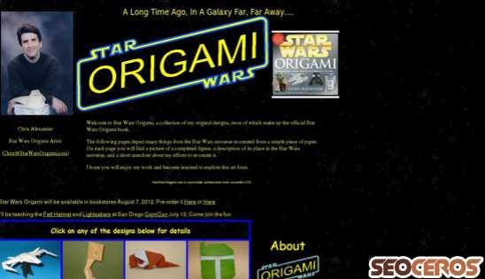 starwarsorigami.com desktop náhled obrázku