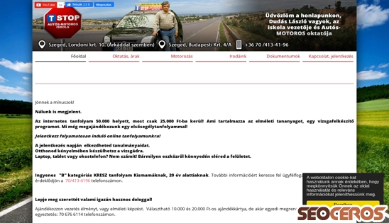 stopautosiskola.hu desktop előnézeti kép
