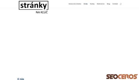 strankynakluc.sk/o-nas desktop förhandsvisning