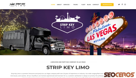 stripkeylimo.com desktop náhľad obrázku