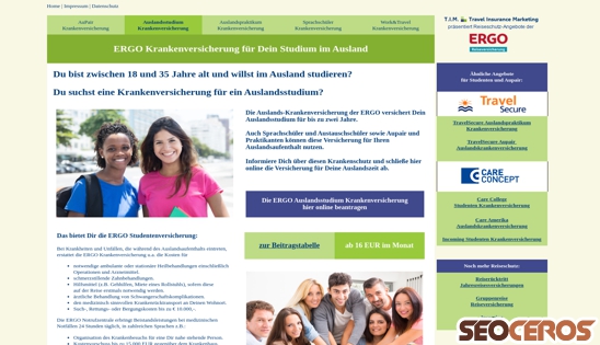 studenten-versicherung-ausland.de/krankenversicherung-auslandsstudium.html desktop előnézeti kép