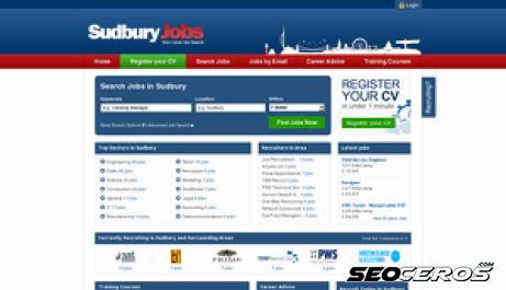 sudburyjobs.co.uk desktop förhandsvisning