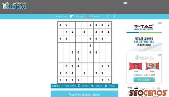 sudoku.com desktop náhled obrázku