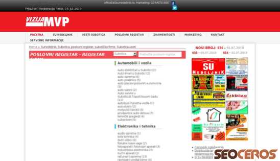 sunedeljnik.rs desktop előnézeti kép