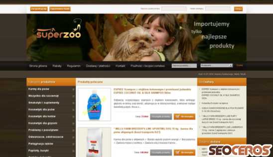 superzoo.pl desktop előnézeti kép