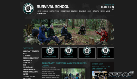 survivalschool.co.uk desktop förhandsvisning