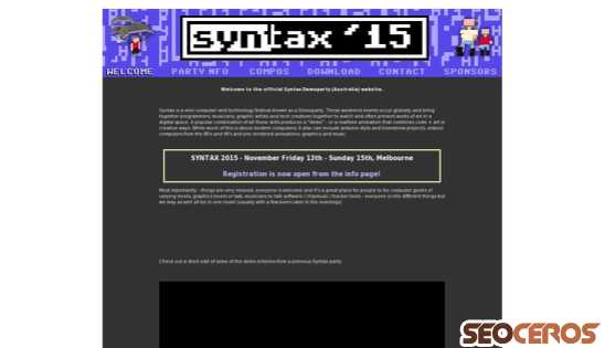 syntaxparty.org desktop előnézeti kép