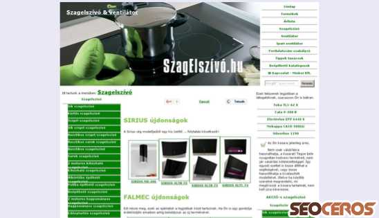 szagelszivo.hu desktop előnézeti kép