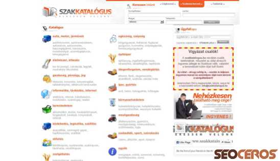 szakkatalogus.hu desktop előnézeti kép