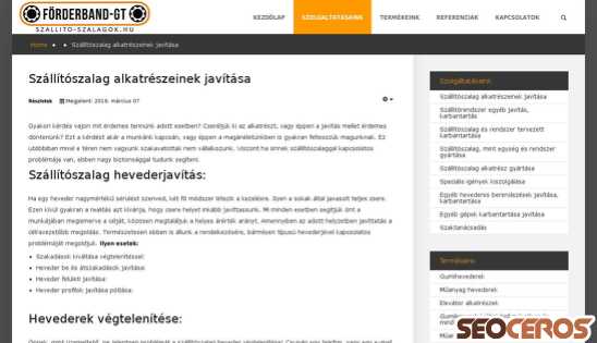 szallito-szalagok.hu/index.php/szolgaltatasaink/szallitoszalag-alkatreszeinek-javitasa.html desktop előnézeti kép