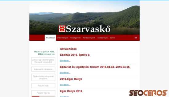 szarvasko.hu desktop náhled obrázku