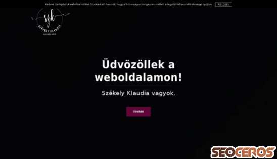 szekelyklaudia.hu desktop előnézeti kép