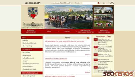 szereda.ro desktop előnézeti kép