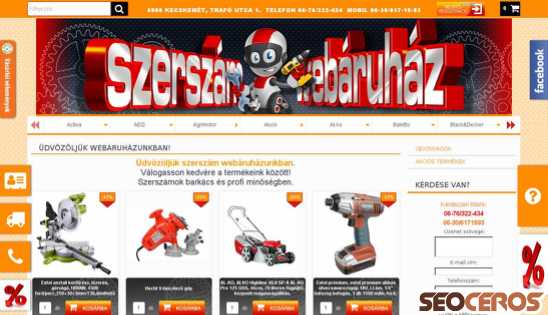 szerszamwebaruhaz.com desktop Vorschau