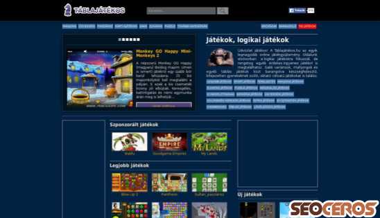 tablajatekos.hu desktop náhled obrázku
