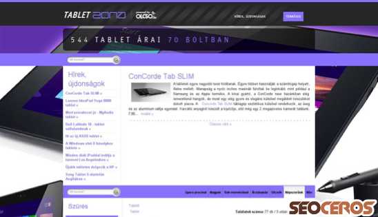 tablet-arak.hu desktop vista previa