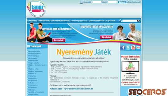tanar.hu desktop előnézeti kép