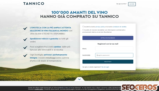 tannico.it desktop preview