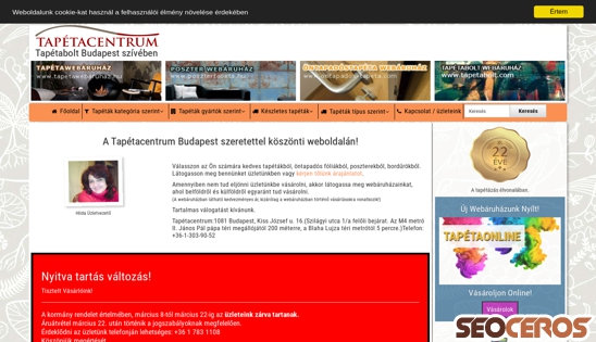 tapetacentrum.hu desktop előnézeti kép