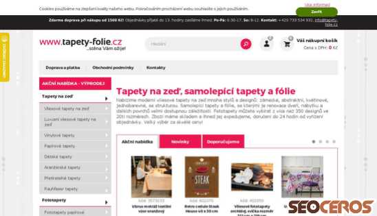 tapety-folie.cz desktop preview