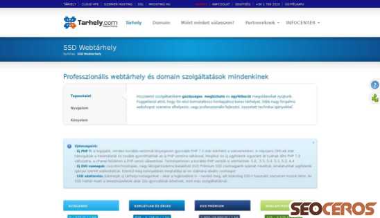 tarhely.com desktop Vista previa