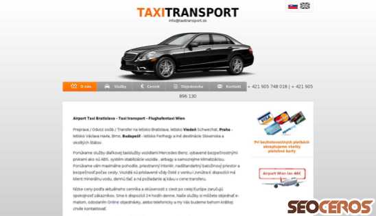 taxitransport.sk desktop previzualizare