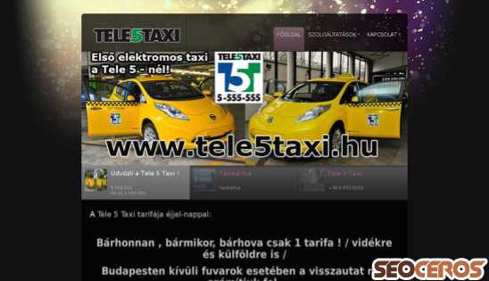 tele5taxi.hu desktop náhled obrázku
