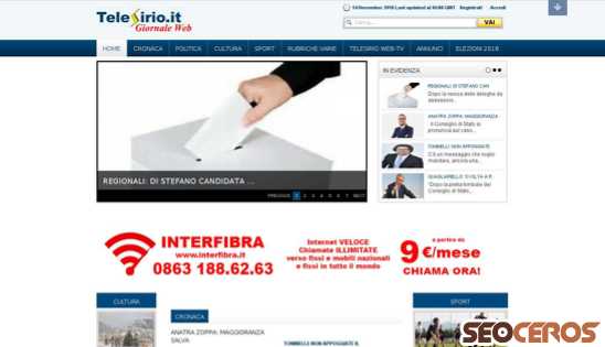 telesirio.it/giornaleweb desktop preview