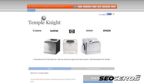 templeknight.co.uk desktop náhľad obrázku