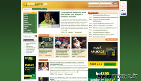 tenisportal.cz desktop previzualizare