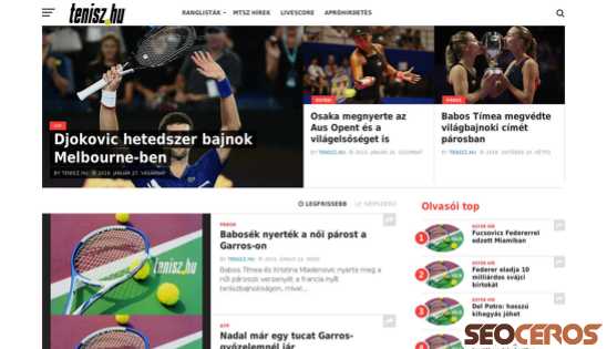 tenisz.hu desktop előnézeti kép
