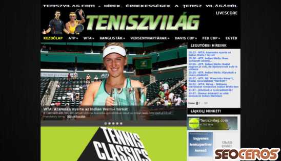 teniszvilag.com desktop förhandsvisning