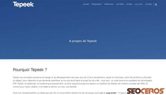 tepeek.com/fr/presentation desktop obraz podglądowy