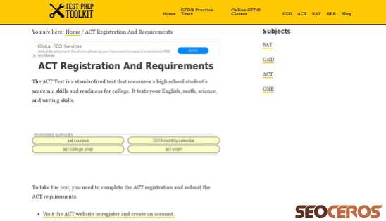 testpreptoolkit.com/act-registration-and-requirements desktop obraz podglądowy